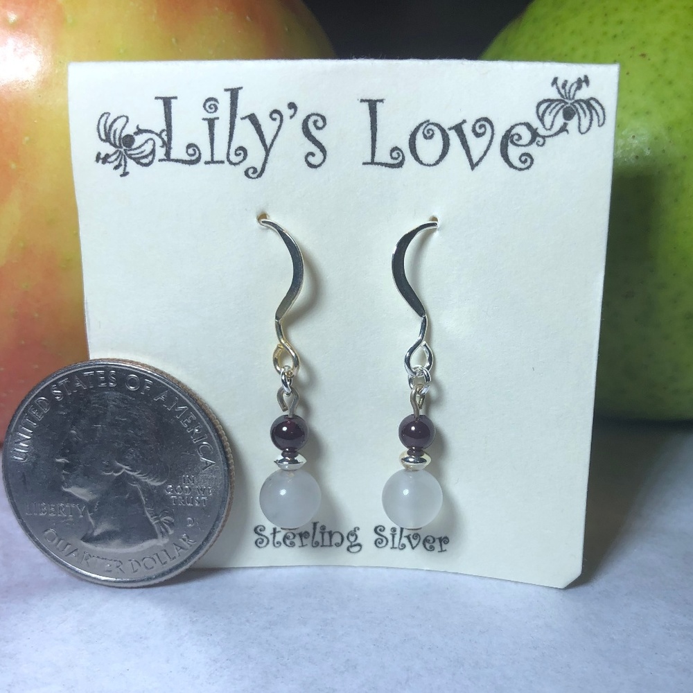 Garnet and Bloodstone Earrings